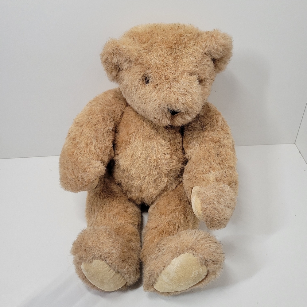 Vtg Vermont Teddy Bear Company 17" Plush Jointed Teddy Bear Plush Stuffed Animal